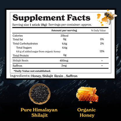 Shilajit Honey Sticks